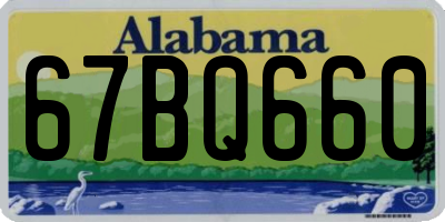 AL license plate 67BQ660
