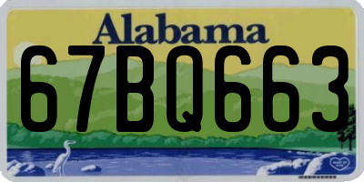 AL license plate 67BQ663
