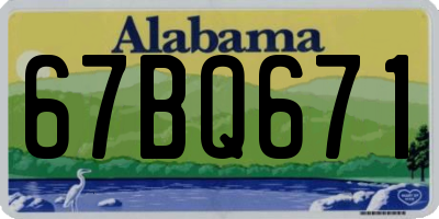 AL license plate 67BQ671
