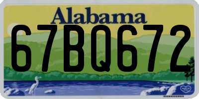 AL license plate 67BQ672