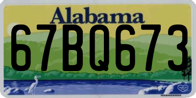 AL license plate 67BQ673