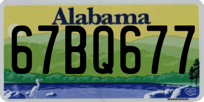 AL license plate 67BQ677