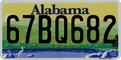 AL license plate 67BQ682