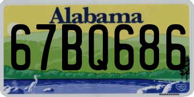 AL license plate 67BQ686