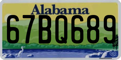 AL license plate 67BQ689