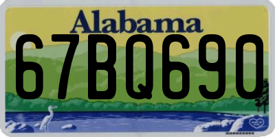 AL license plate 67BQ690
