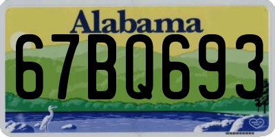 AL license plate 67BQ693