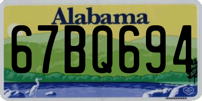 AL license plate 67BQ694