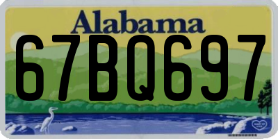 AL license plate 67BQ697