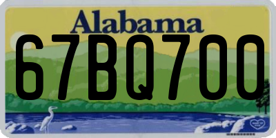 AL license plate 67BQ700
