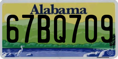 AL license plate 67BQ709