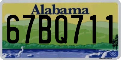 AL license plate 67BQ711