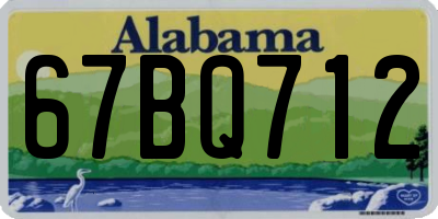AL license plate 67BQ712
