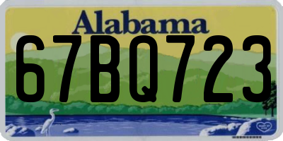 AL license plate 67BQ723