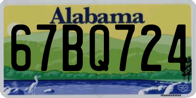 AL license plate 67BQ724