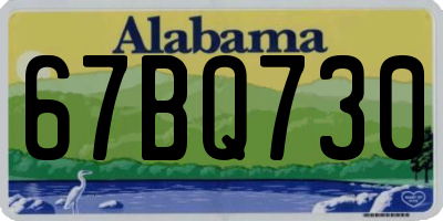 AL license plate 67BQ730