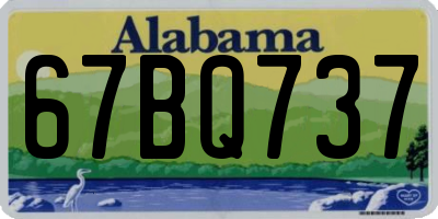 AL license plate 67BQ737