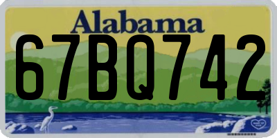 AL license plate 67BQ742