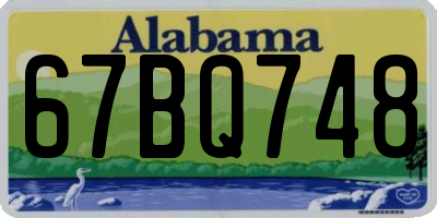 AL license plate 67BQ748