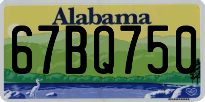 AL license plate 67BQ750