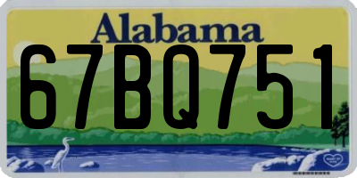 AL license plate 67BQ751