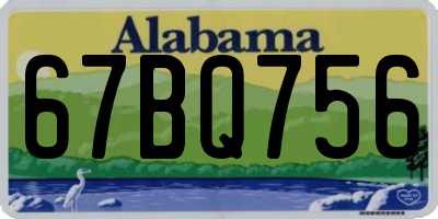AL license plate 67BQ756