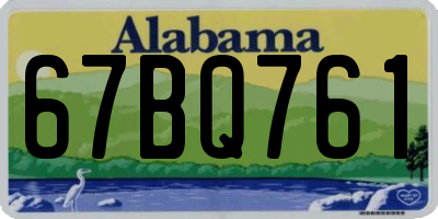 AL license plate 67BQ761