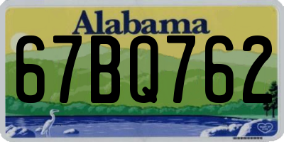 AL license plate 67BQ762