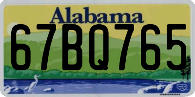 AL license plate 67BQ765
