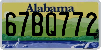 AL license plate 67BQ772