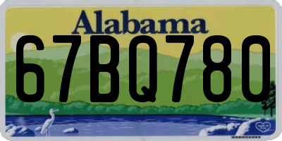 AL license plate 67BQ780