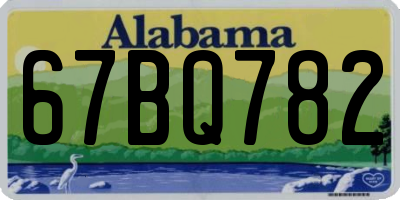 AL license plate 67BQ782