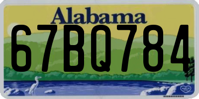 AL license plate 67BQ784