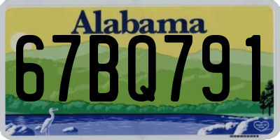 AL license plate 67BQ791