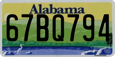 AL license plate 67BQ794
