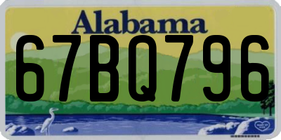 AL license plate 67BQ796