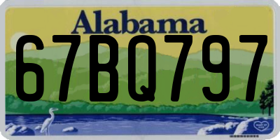 AL license plate 67BQ797