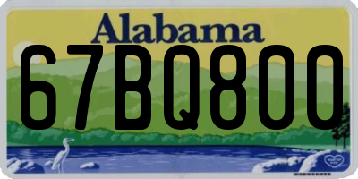 AL license plate 67BQ800