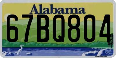 AL license plate 67BQ804