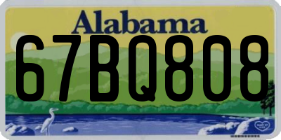 AL license plate 67BQ808