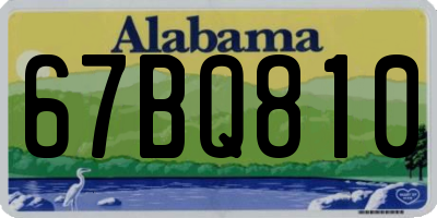 AL license plate 67BQ810
