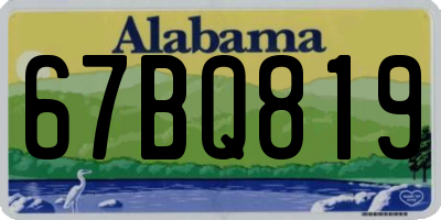 AL license plate 67BQ819