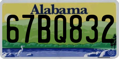 AL license plate 67BQ832