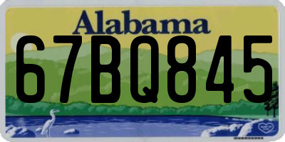 AL license plate 67BQ845