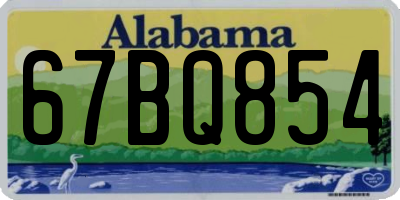 AL license plate 67BQ854
