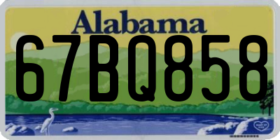 AL license plate 67BQ858