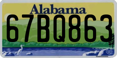 AL license plate 67BQ863