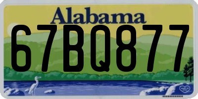 AL license plate 67BQ877