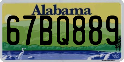 AL license plate 67BQ889