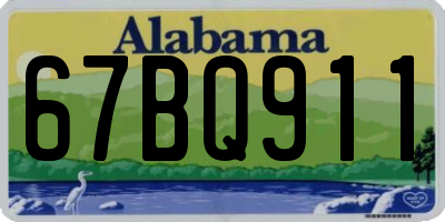 AL license plate 67BQ911